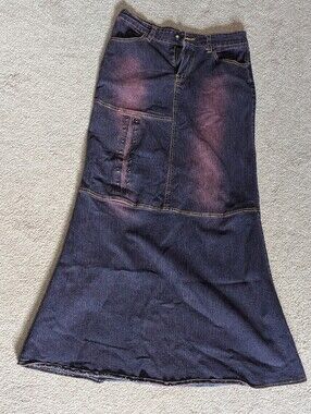 Eve Jeans - Dark Indigo with Yellow Topstitching